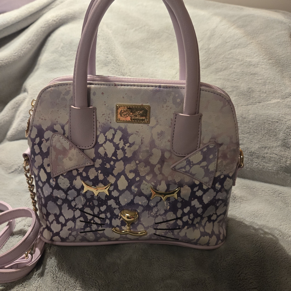 Betsey Johnson Purple Cat Mini Bag - Picture 10 of 13